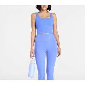 Avia Women's SoftSculpt Longline Sports Bra Size Small Santorini Blue